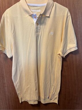 Aeropostale Men’s Pale Yellow Polo Shirt NEW!